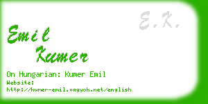 emil kumer business card